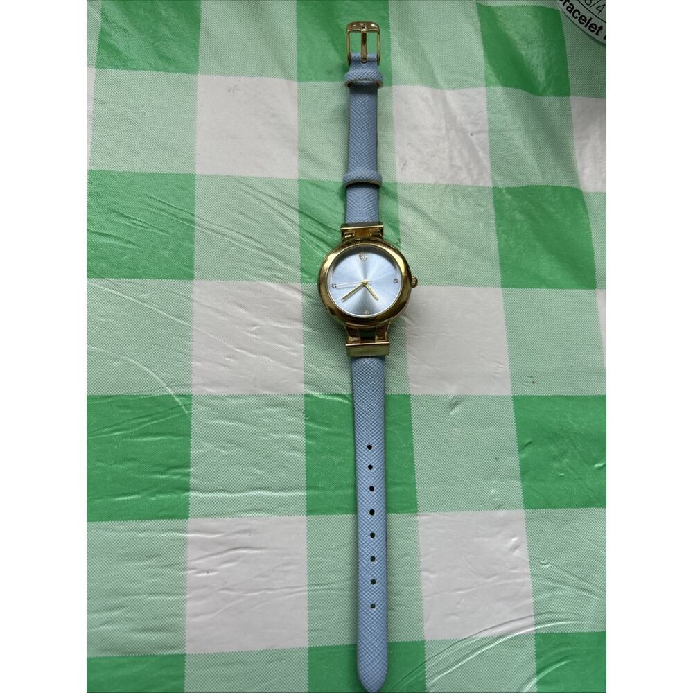 Charming Charlie Gold Tone Blue Band Women’s Quartz Watch
